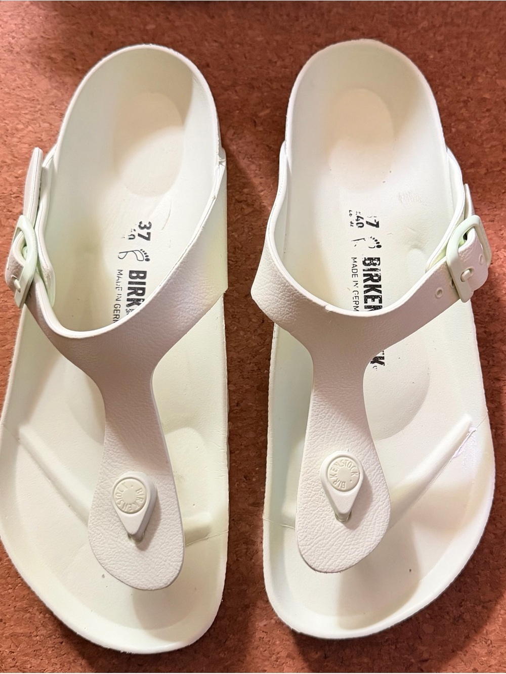 Birkenstock White EVA Gizeh Thong Sandals